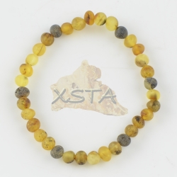 Amber bracelet baroque green raw women